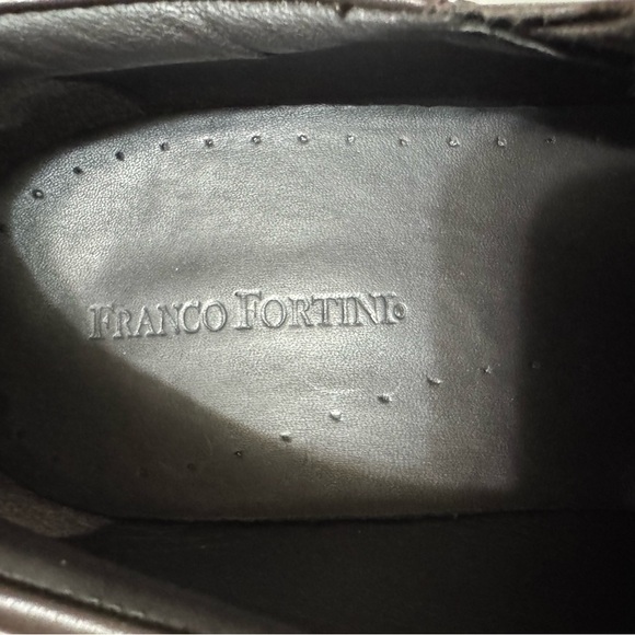 Franco Fortini Keith leather brown men's loafers dress shoes slip-on size 12M - Picture 9 of 14